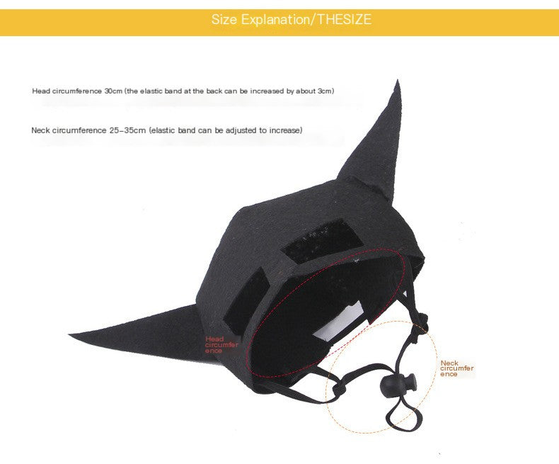 Pet Halloween Bat Mask and Wing Costume