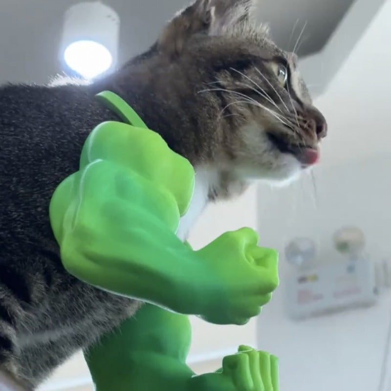 Hulk Cat Arm Pet Dog Toy Photography Prop 3D Printed Cute Funny Creative Cat Costume Backpack