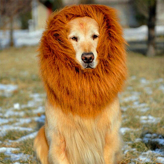 Lion Head Wig Costume for Dogs