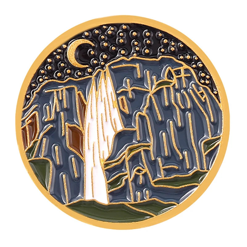 Painting Art Brooch Lapel Pin - Van Gogh Munch Davinci Renoir Picasso