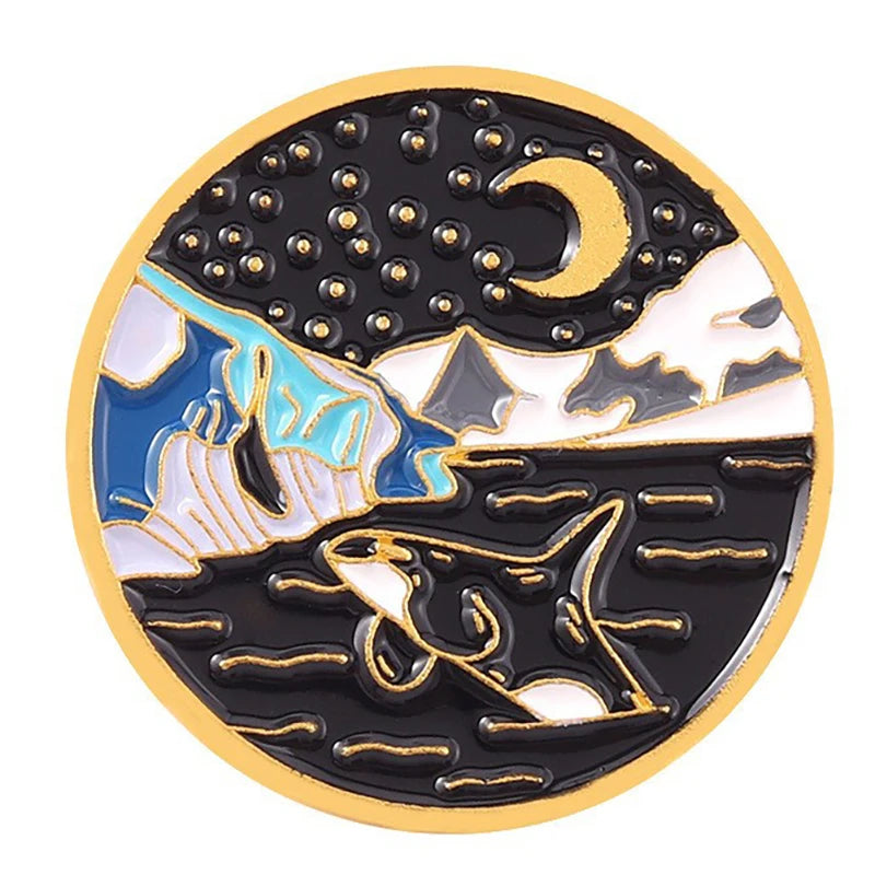 Painting Art Brooch Lapel Pin - Van Gogh Munch Davinci Renoir Picasso