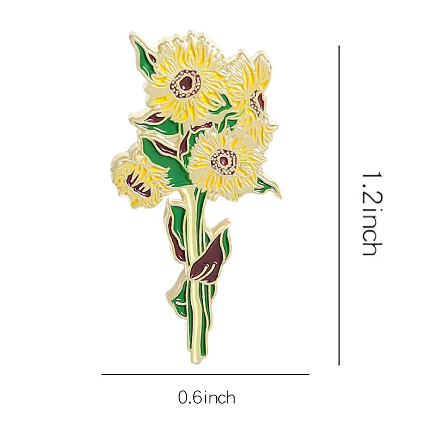 Painting Art Brooch Lapel Pin - Van Gogh Munch Davinci Renoir Picasso