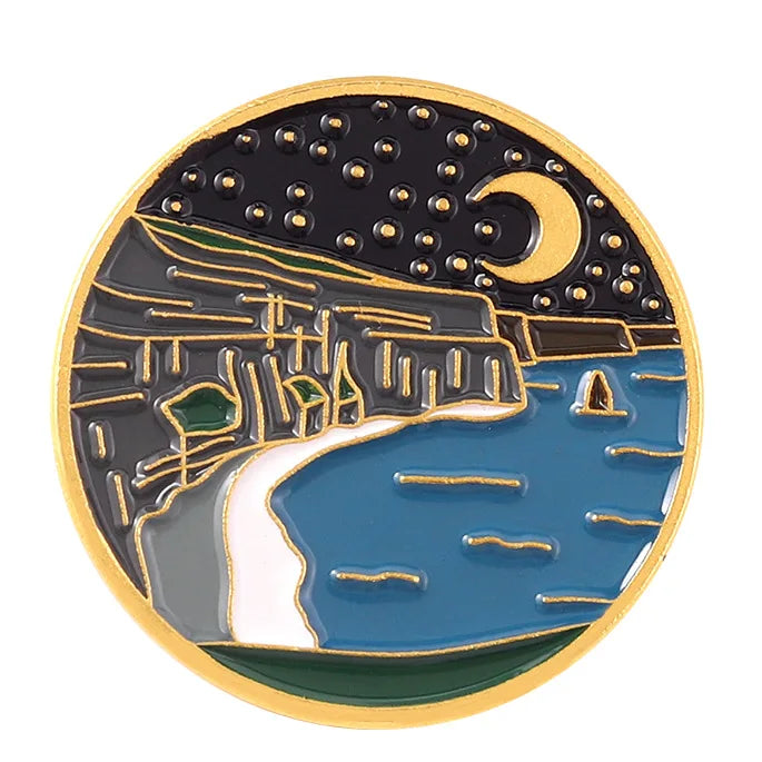 Painting Art Brooch Lapel Pin - Van Gogh Munch Davinci Renoir Picasso