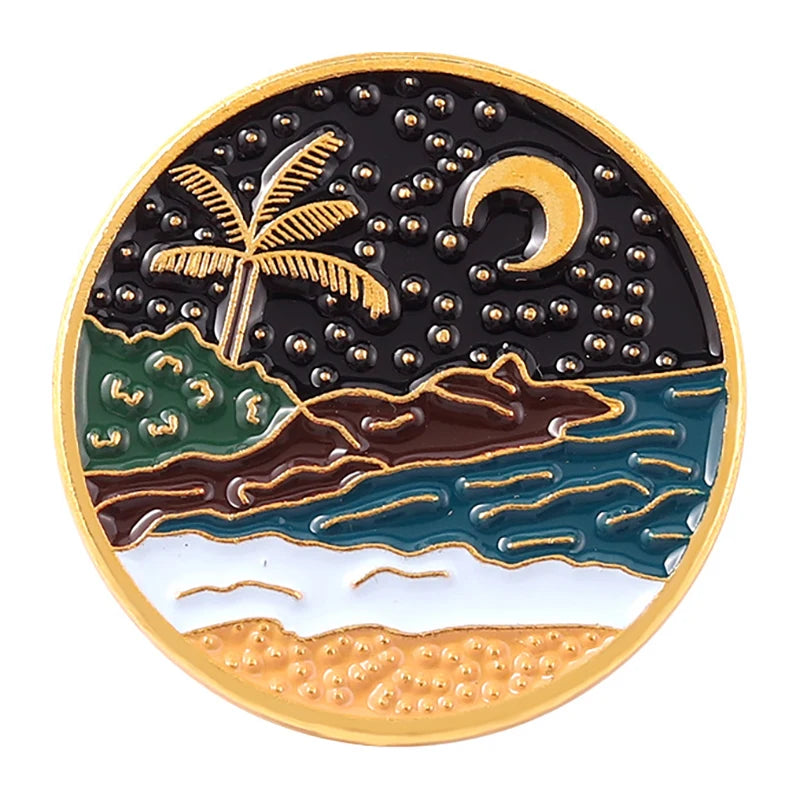 Painting Art Brooch Lapel Pin - Van Gogh Munch Davinci Renoir Picasso