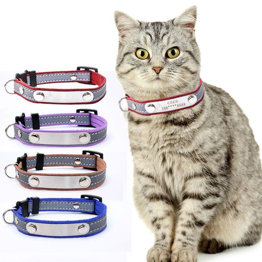 Reflective Safety Collar with Pet ID Tag