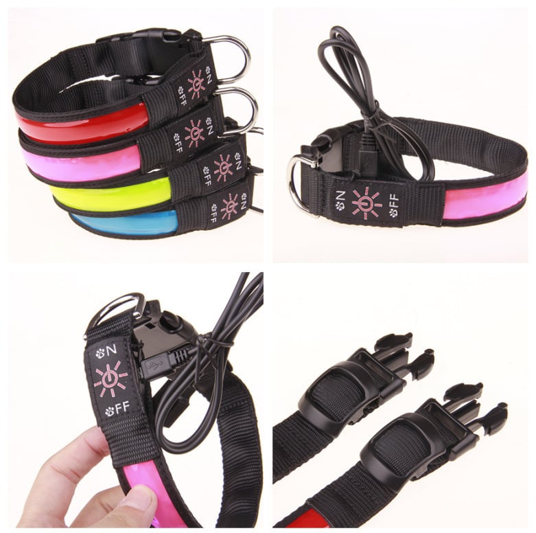 USB Rechargeable Luminous Pet Safety Collar