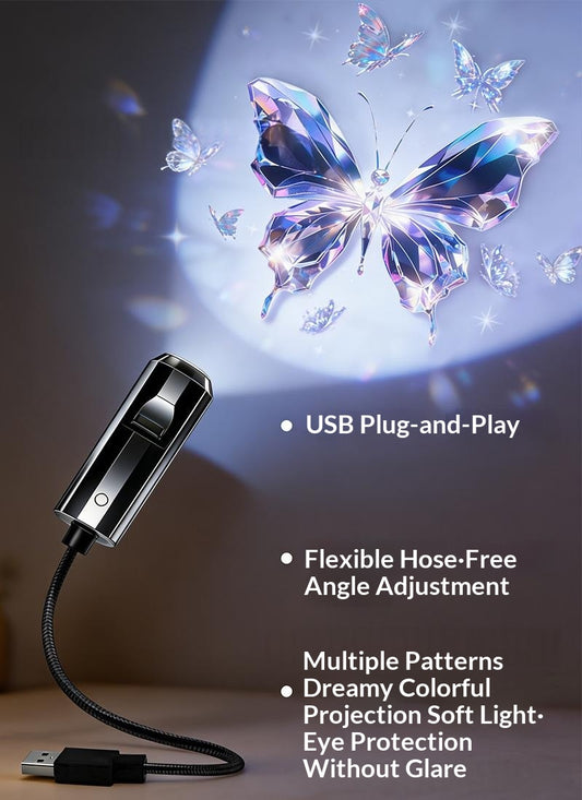 USB Projection Night Light With Interchangeable Slides